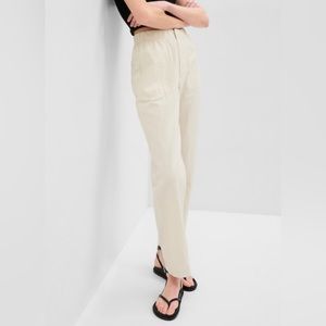 GAP NWT Linen-Cotton pants, size XS in chino beige